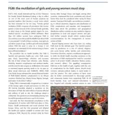 FGM: the mutilation of girls and young women must stop