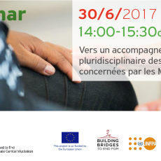 Webinar « Accompagnement pluridisciplinaire des femmes concernées par les MGF »