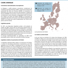 Situation actuelle des MGF en Belgique