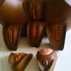 Pelvis dummy showing the different types of FGM and the consequences of it